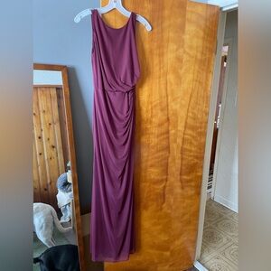 David’s bridal bridesmaid dress wine color